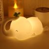 MAGOHMT Silicone Elephant Night Light for Kids - 3-Level Dimmable & Rechargeable LED Lamp, Touch Control Soft Animal Light for Nursery, Baby Room Decor view 1