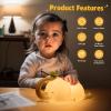 MAGOHMT Silicone Elephant Night Light for Kids - 3-Level Dimmable & Rechargeable LED Lamp, Touch Control Soft Animal Light for Nursery, Baby Room Decor view 4