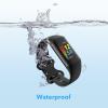 2 Pack Waterproof Bands Compatible with Fitbit Charge 5 / Fitbit Charge 6 for Women Men, Classic Soft Sports Replacement Wristbands for Women Men (Small 5.5''-7.8'', black/black) view 2