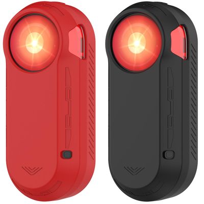 2Pack TenCloud Silicone Protective Case Compatible with Garmin Varia RTL515 Radar Bike Light Soft Shockproof Cover Ultra-Thin Bumper for Varia RTL515 Rearview Radar Tail Light (Black+Red)