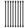 LOIUO 8PCS Silicone Cable Ties 6-Inch Reusable Twist Ties Steel-Core Cable Tie Straps Organizer All Purpose Bendable Cord Tie for Indoor Outdoor Bundling Holding Securing and Wrapping Cables (Black) view 1