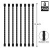 LOIUO 8PCS Silicone Cable Ties 6-Inch Reusable Twist Ties Steel-Core Cable Tie Straps Organizer All Purpose Bendable Cord Tie for Indoor Outdoor Bundling Holding Securing and Wrapping Cables (Black) view 2