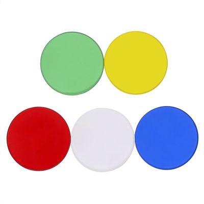 Lab Microscope Slides 1pcs Microscope Glass Slides Color Filter Diameter 42/45mm Transparent Blue Green Yellow Red Optical Glass Frosted White Filter 1.5-2mm Thickness Microscope Parts ( Color : 42mm