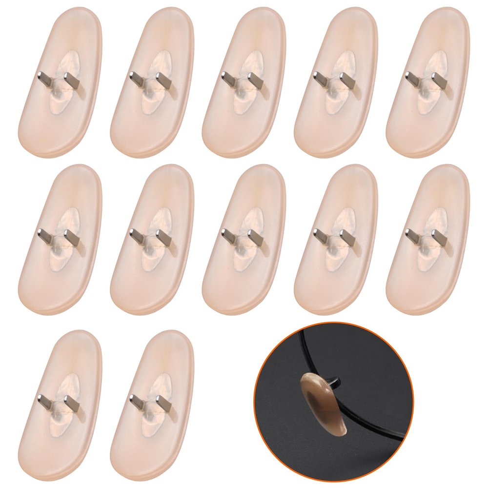 Betterun 6 Pairs Beige Soft Silicone Replacement Nose Pads for Ray-Ban Aviator RB3025/RB3026/RB3030/RB3211/RB3362/RB3445/RB4175