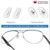 4 Pairs Replacement Nosepieces Nose Pads for Ray-Ban RB3604 RB4264 RB3534 RB3549 RB3584 RB3614 RB3523 RB3526 RB3538 RB3558 RB3660 RB3530 RB4071 RB6336 RB7140 RB8415 Sunglass - Silver view 2