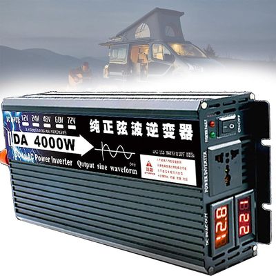 Tsampa Pure Sine Wave Inverter 3000W 4000W 5000W 6000W 8000W Power Inverter DC12V24V48V60V72V to AC 110V120V130V Voltage Transformer, Suitable for Solar Energy AutomobilesTrucks (12Vto110V,4000W)