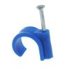 CLENEA 48pcs PVC Pipe Clamp 16/20MM Circle Electrician Tube Support Hook Nylon Steel Nails Line Cable Clips Wire Wall Fixed Holder (Color : 16mm Yellow) view 4