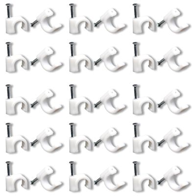 100pcs Steel Nail Cable Clamp 5/6/8/9/10/12/14/22/25mm Wall Wire Holder Clip Mounting Cable Organizer Cable Clip (Color : 25mm 100pcs)