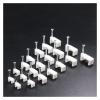 CLENEA 100PCS 4/5/6/7/8/9/10/12MM Flat Path Flat Cable Clips Cable Nail Wire Clips Cable Clips White (Color : 5mm) view 1