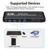 ZEZEFUFU 2 in 2 Out HD KVM Switch 4K@60Hz USB 3.0 Dual Monitor Extended Display Aluminum Alloy Case HD KVM Switch with Keyboard Hotkey view 2