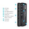 ZEZEFUFU 2 in 2 Out HD KVM Switch 4K@60Hz USB 3.0 Dual Monitor Extended Display Aluminum Alloy Case HD KVM Switch with Keyboard Hotkey view 4
