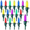 Honoson 60 Pieces LED Replacement Christmas Bulb 3v Waterproof LED Lights Bulbs Bulk for Christmas Tree Decorations Xmas Indoor Outdoor Home Light Decor(Green Base with Fresh Color Bulb) view 1
