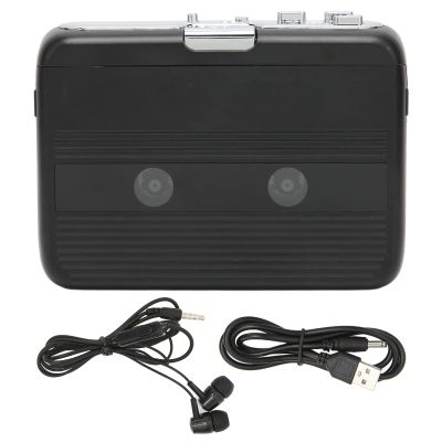 Bluetooth Cassette Player with Auto Reverse, Bluetooth 5.0 Wireless Streaming & FM Radio, Portable Tape Player for Headphones Speakers Car Stereo (Black)