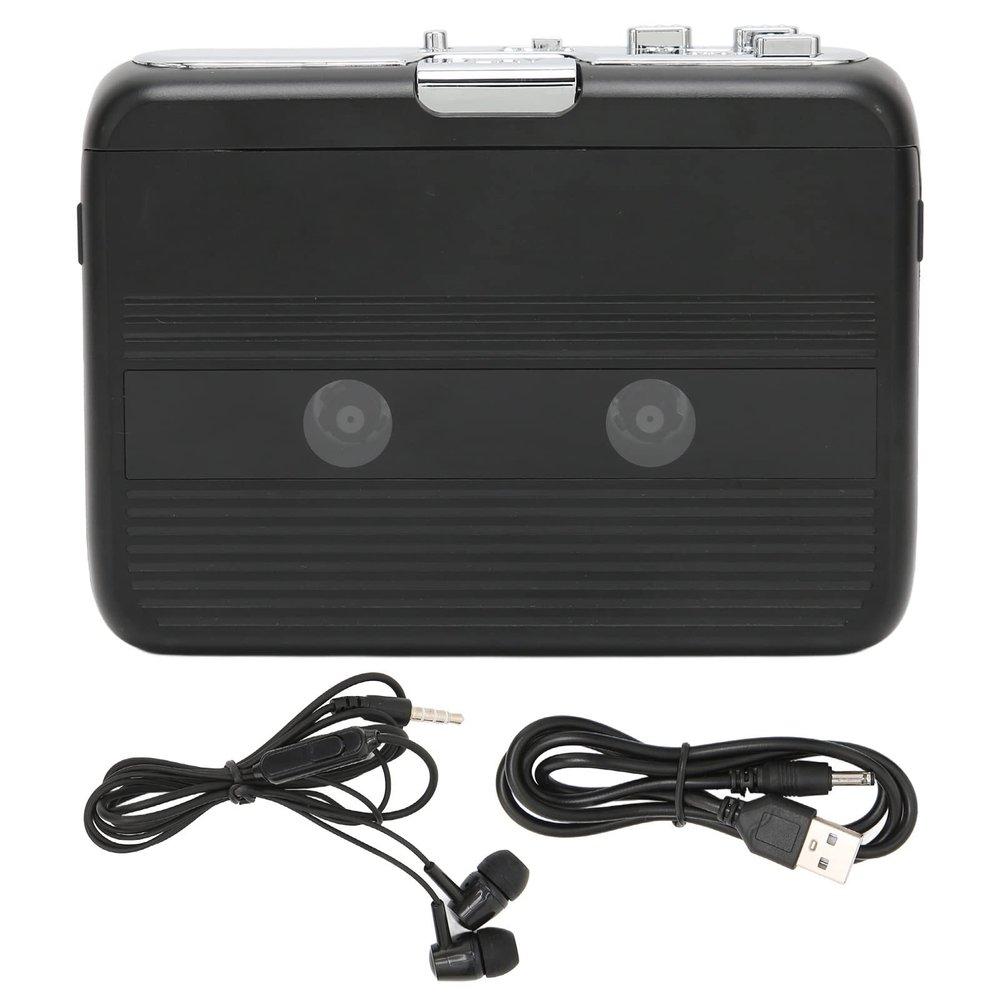 Bluetooth Cassette Player with Auto Reverse, Bluetooth 5.0 Wireless Streaming & FM Radio, Portable Tape Player for Headphones Speakers Car Stereo (Black)
