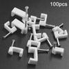 100pcs Nail Cable Clip Office DIY Wall Square Trough Mount Home Supplies Sub Line Fixing Clamp Wire Card Multipurpose (Color : 14mm) view 2