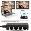 RJ45 Ethernet Splitter Cable, 4 RJ45 Net Port Splitter Adapter for Laptop RJ45 Ethernet Splitter Cable view 2