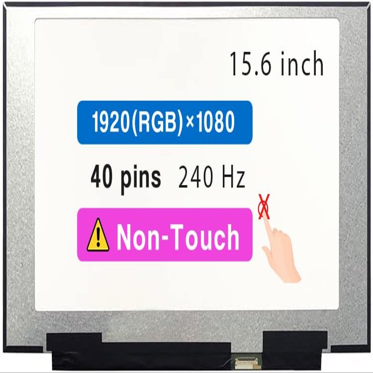 15.6" Screen Replacement for MSI GP66 Leopard 11UG-018 LCD Display Panel 40 pin 240 Hz (FHD 1920 * 1080 Non-Touch)