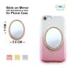 Wireless City Oval Phone Mirror Stick-On, Gold Diamond Bling Makeup Mirror with Cubic Zirconia, 5.57cm Stick on Mirror Ideal for Makeup and Womens Touch-Ups view 2