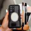 Wireless City Oval Phone Mirror Stick-On, Gold Diamond Bling Makeup Mirror with Cubic Zirconia, 5.57cm Stick on Mirror Ideal for Makeup and Womens Touch-Ups view 4