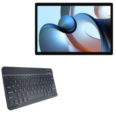 BoxWave Keyboard Compatible with Xiaomi Book S (12.4 in) - SlimKeys Bluetooth Keyboard, Portable Thin with Chiclet-Style Keys - Jet Black