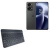 BoxWave Keyboard Compatible with OnePlus Nord 2T - SlimKeys Bluetooth Keyboard, Portable Thin with Chiclet-Style Keys - Jet Black view 1