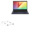 BoxWave Stand and Mount Compatible with ASUS Vivobook 14 (M413) - Pocket Aluminum Stand 3-in-1, Portable Multi Angle Viewing Riser - Metallic Silver view 1