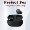 [2 in 1] SKPY Silicone Portable Scratch Resistant Fashion Protective Case Cover Compatible with Sony WF-1000XM5 with Carabiner Cleaning Tools for Boys Girls Womens Mens view 2