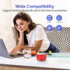 LENRUE A2 Portable Wireless Bluetooth Speaker with Lights and Lanyard,5W Mini Small Metal Speakers Bluetooth 5.0/Aux-in for iPhone Android Home Outdoor,Gift for Women/Girls view 3
