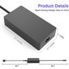 199W 15.35V 12.96A AC Adapter Charger Compatible with Microsoft Surface Docking Station 2, Model 1931 1917 Microsoft Surface Dock 2 Power Supply Cord view 3