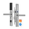 HAvern Waterproof Keyless Tuya TTlock Electronic Intelligent Door Handle Lock Intelligent Fingerprint Sliding Electric Door Lock (Color : F3 Silver) view 4