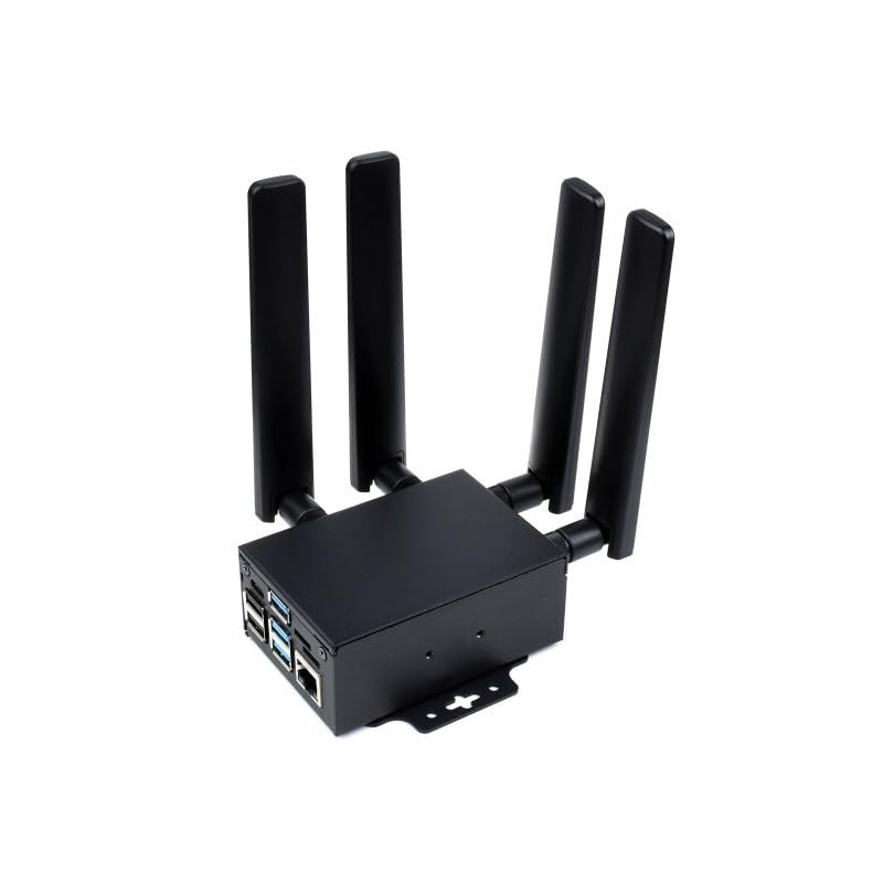 TUOPUONE RM520N-GL 5G HAT Compatible with Raspberry Pi with Case Quad Antennas LTE-A Global Band GNSS Positioning Support 3GPP 16 4G/3G