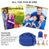 PATIKIL 60 Feet Tug of War Rope for Adults Teen Field Day Yard Games Party Carnival Family Game Twisted Cotton Rope for Outdoor Backyard Home Lawn, Blue view 4