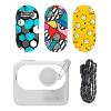 4 Pcs Set Silicone Case Camera DIY Sticker for Insta360 Go 3, Lens Cap Protective Sleeve Cover with Lanyard (White) view 1