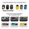 4 Pcs Set Silicone Case Camera DIY Sticker for Insta360 Go 3, Lens Cap Protective Sleeve Cover with Lanyard (White) view 2