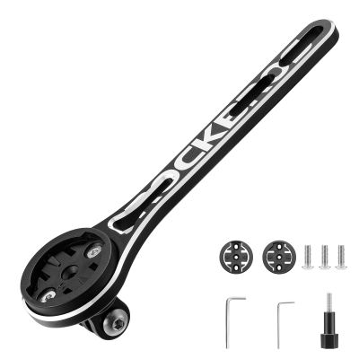 ROCKBROS Bike Computer Mount, Out Front Aluminum Bicycle Computer Mount for Road Bikes Aero Integrated Handlebar Compatible with Garmin, Wahoo, Bryton and GoPro