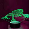Jinnwell 3D Frog Night Light Lamp Illusion Night Light 7 Color Changing Table Desk Decoration Lamps Gift Acrylic Flat ABS Base USB Cable Toy view 1