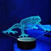Jinnwell 3D Frog Night Light Lamp Illusion Night Light 7 Color Changing Table Desk Decoration Lamps Gift Acrylic Flat ABS Base USB Cable Toy view 2