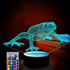 Jinnwell 3D Frog Night Light Lamp Illusion Night Light 16 Color Changing Table Desk Decoration Lamps Gift Acrylic Flat ABS Base USB Cable Toy view 1