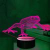 Jinnwell 3D Frog Night Light Lamp Illusion Night Light 16 Color Changing Table Desk Decoration Lamps Gift Acrylic Flat ABS Base USB Cable Toy view 2
