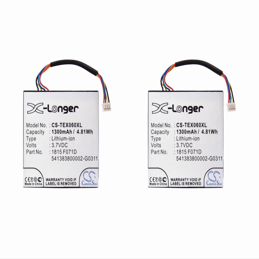 XSPLENDOR (2 Pack) XSP Battery for Texas INSTRUMENTSN2/AC/2L1/A TI-84 C Silver TI-84 Plus C Silver Edition TI-Nspire CAS PN 1815 F071D 3.7L1060SP 3.7L1200SP 3.7L1230SP 541383800002-G0311