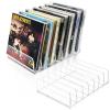 Vowcarol CD Holder 2 Pack, Clear Acrylic CD Organizers, CD Display Rack Holds up to 14 Standard CD Cases for Media Shelf Storage and Organization view 1