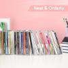 Vowcarol CD Holder 2 Pack, Clear Acrylic CD Organizers, CD Display Rack Holds up to 14 Standard CD Cases for Media Shelf Storage and Organization view 4