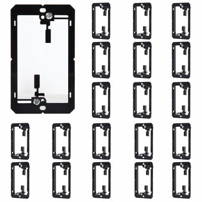 20 Pack Low Voltage Mounting Bracket, 1 Gang Drywall Mounting Box Brackets, In-Wall Cable Pass Through for Brush Wall Plate, Keystone Plates, HDMI Speaker Network Coaxial Cables, Telephone Wires