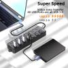 VEMONT 7-Port USB 3.0 Hub (Equipped with a 4-Foot Data Cable, Individual Switch, and Indicator Light, it Supports Data Transfer speeds of up to 5Gbps) Suitable for Desktop Computers and laptops. view 2