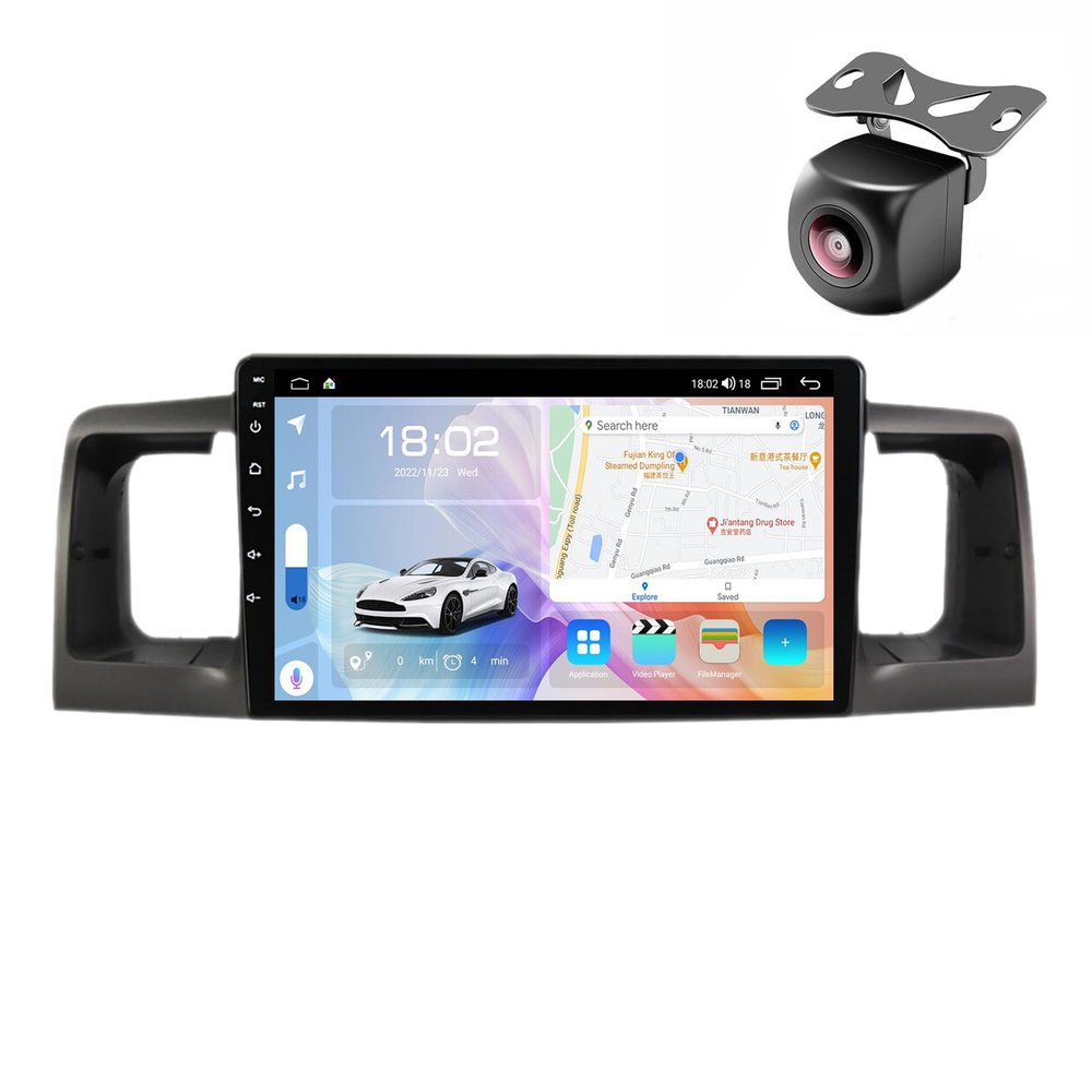Android 12 System for Toyota Corolla E130 E120 2000 2001 2002 2003 2004 Car Stereo Radio with FM 4G SWC Camera Built-in Car-Play Android Auto GPS Navigation Touch Screen Upgrade (M600S 8core 6+128G)