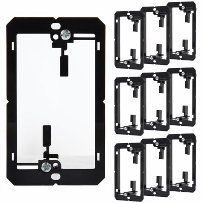 10 Pack Low Voltage Mounting Bracket, 1 Gang Drywall Mounting Box Brackets, In-Wall Cable Pass Through for Brush Wall Plate, Keystone Plates, HDMI Speaker Network Coaxial Cables, Telephone Wires