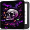 Case for 6 Inch Kindle 2024 and 2022 Releases (11th Generation), PU Leather Slim Folio Stand Smart Cover with Auto Wake/Sleep, Durable Protection, Bat Skull view 1