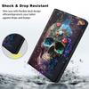 Case for 6.8" Kindle Paperwhite (11th Generation-2021) and Kindle Paperwhite Signature Edition, Multiple Angle, PU Leather Slim Folio Stand Smart Cover with Auto Wake/Sleep, Skulls and Flowers view 4