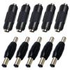QLXHBOT 10PCS DC Power Connector Adapter 5.5x2.1mm, Male to Male Coupler Plug,Female to Female Jack Socket for CCTV Security Camera Led Strip view 1