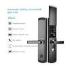 HAvern Fingerprint Lock, Home Anti-Theft Door, Password Lock, Automatic Sliding Cover, Smart Home Electronic Lock for Homestay Apartments (Color : Matte Black Bronze) view 2